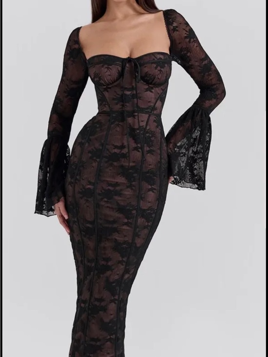 House of CB Dresses & Skirts - House of CB Black Delilah Lace Maxi Dress